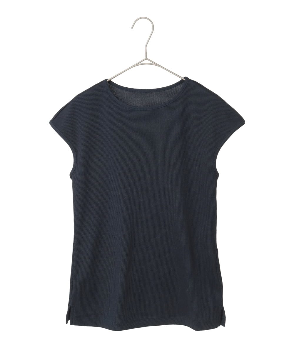 PYKGF21140 CHRISTIAN AUJARD(小さいサイズ)(メゾン ドゥ サンク) フレンチスリーブリブカットソー ライトグレー