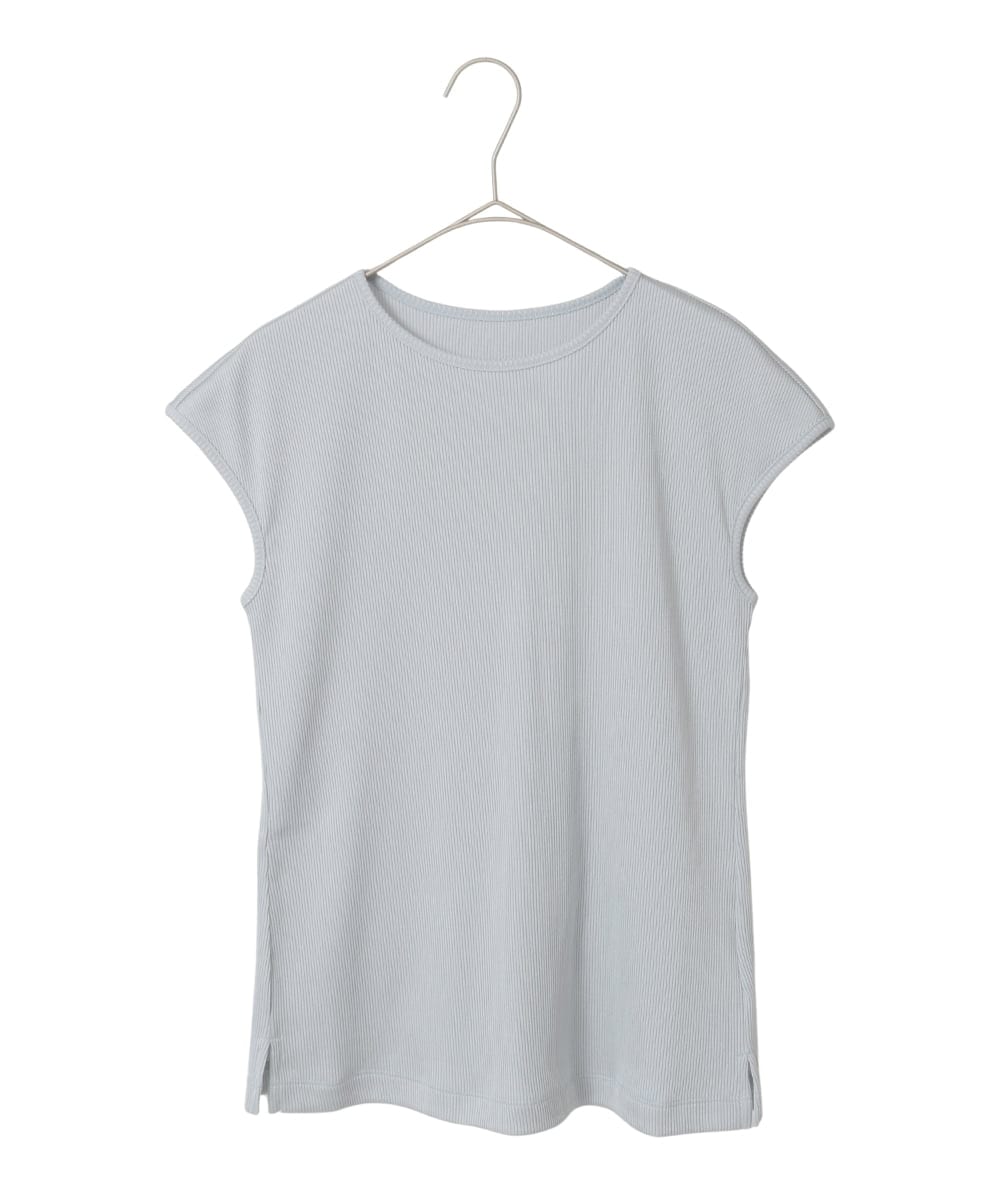 PYKGF21140 CHRISTIAN AUJARD(小さいサイズ)(メゾン ドゥ サンク) フレンチスリーブリブカットソー ライトグレー