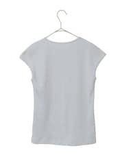 PYKGF21140 CHRISTIAN AUJARD(小さいサイズ)(メゾン ドゥ サンク) フレンチスリーブリブカットソー ライトグレー