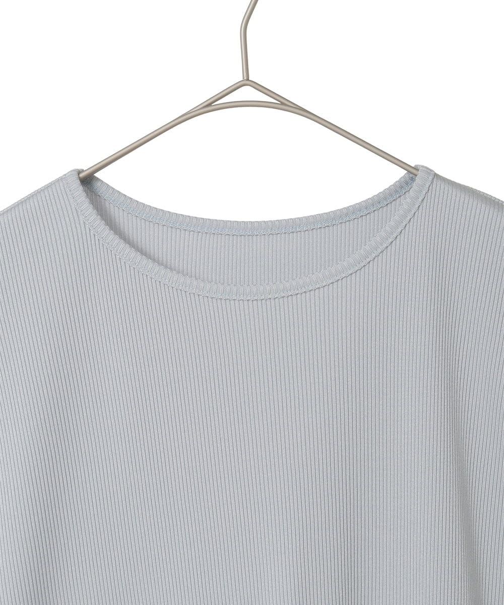 PYKGF21140 CHRISTIAN AUJARD(小さいサイズ)(メゾン ドゥ サンク) フレンチスリーブリブカットソー ライトグレー