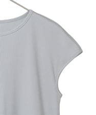 PYKGF21140 CHRISTIAN AUJARD(小さいサイズ)(メゾン ドゥ サンク) フレンチスリーブリブカットソー ライトグレー