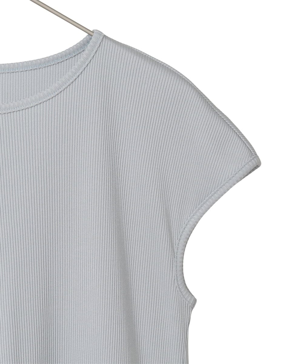 PYKGF21140 CHRISTIAN AUJARD(小さいサイズ)(メゾン ドゥ サンク) フレンチスリーブリブカットソー ライトグレー