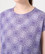 PYKGV73290 CHRISTIAN AUJARD(小さいサイズ)(メゾン ドゥ サンク) レーシータイルプリントカットソー パープル
