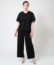 PYKGV77350 CHRISTIAN AUJARD(小さいサイズ)(メゾン ドゥ サンク) [セットアップ対応]ティアードスリーブトップス ブラック