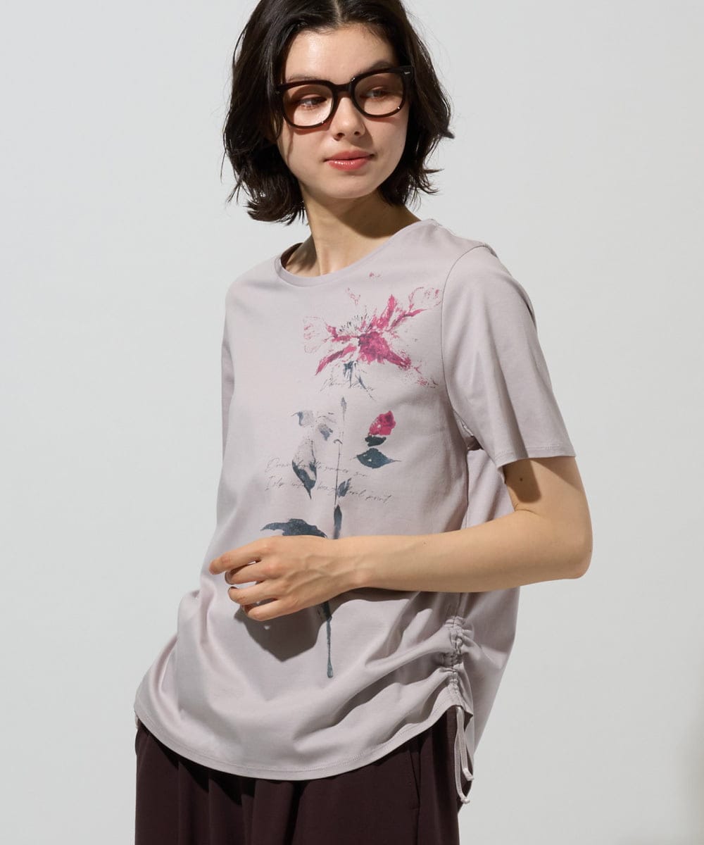 PYKHD05180 CHRISTIAN AUJARD(小さいサイズ)(メゾン ドゥ サンク) アートプリントTシャツ ライトグレー