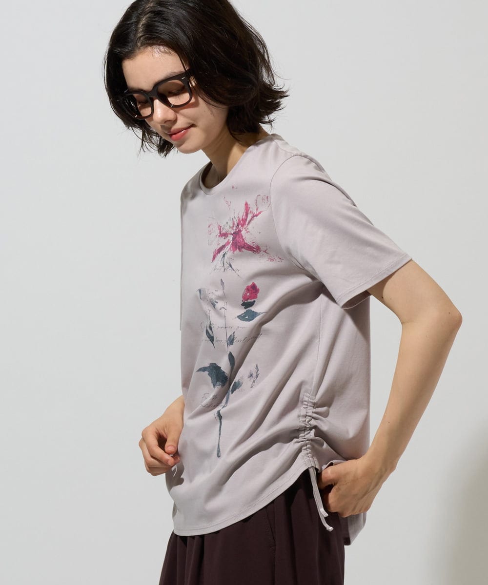 PYKHD05180 CHRISTIAN AUJARD(小さいサイズ)(メゾン ドゥ サンク) アートプリントTシャツ ライトグレー
