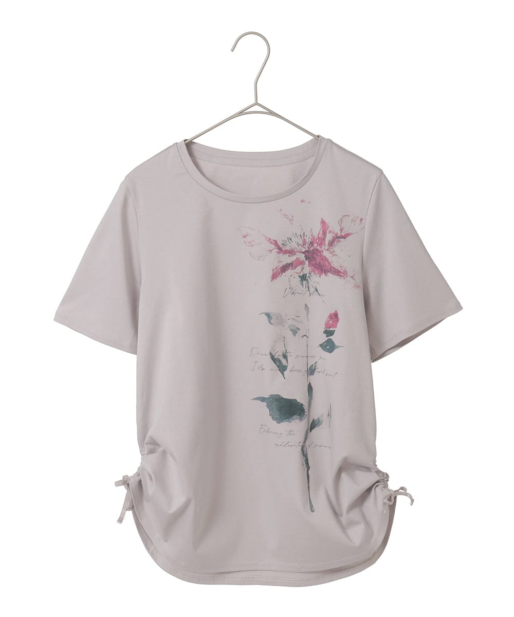 PYKHD05180 CHRISTIAN AUJARD(小さいサイズ)(メゾン ドゥ サンク) アートプリントTシャツ ライトグレー