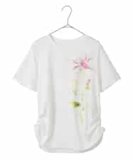 PYKHD05180 CHRISTIAN AUJARD(小さいサイズ)(メゾン ドゥ サンク) アートプリントTシャツ ホワイト