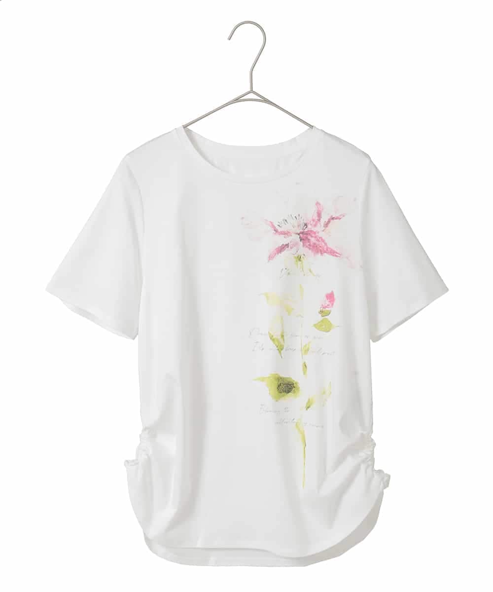 PYKHD05180 CHRISTIAN AUJARD(小さいサイズ)(メゾン ドゥ サンク) アートプリントTシャツ ホワイト