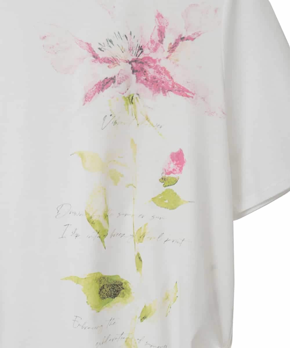 PYKHD05180 CHRISTIAN AUJARD(小さいサイズ)(メゾン ドゥ サンク) アートプリントTシャツ ホワイト