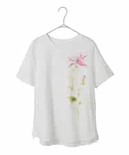 PYKHD05180 CHRISTIAN AUJARD(小さいサイズ)(メゾン ドゥ サンク) アートプリントTシャツ ホワイト