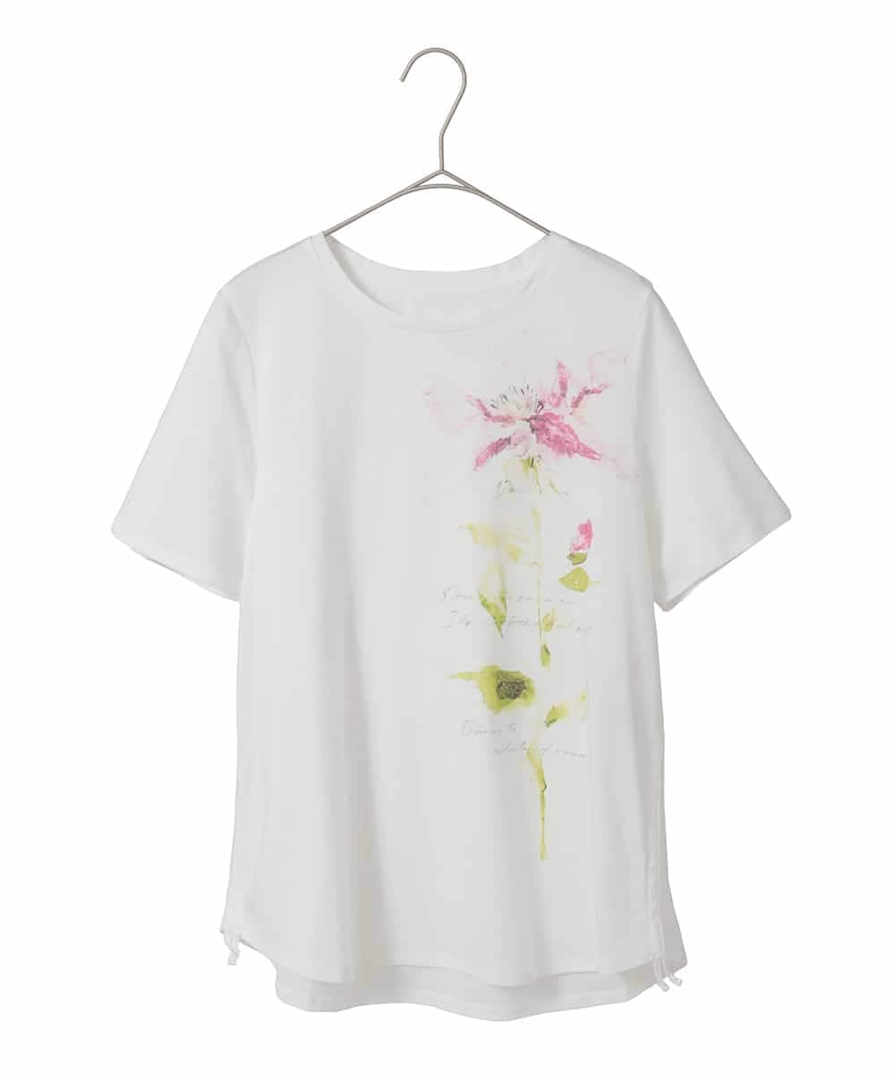 PYKHD05180 CHRISTIAN AUJARD(小さいサイズ)(メゾン ドゥ サンク) アートプリントTシャツ ホワイト