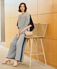 PYKHE26300 CHRISTIAN AUJARD(小さいサイズ)(メゾン ドゥ サンク) [セットアップ対応]タイルプリントトップス ライトブルー