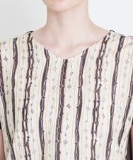 PYKHT02290 CHRISTIAN AUJARD(小さいサイズ)(メゾン ドゥ サンク) モダンキカストライププリントプルオーバー ブラウン×イエロー