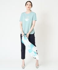 PYKHW09240 CHRISTIAN AUJARD(小さいサイズ)(メゾン ドゥ サンク) 箔プリントカットソー ネイビー