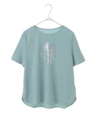 PYKHW09240 CHRISTIAN AUJARD(小さいサイズ)(メゾン ドゥ サンク) 箔プリントカットソー ネイビー