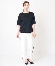 PYKHW33230 CHRISTIAN AUJARD(小さいサイズ)(メゾン ドゥ サンク) ボートネックカットソー ブラック