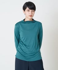 PYKJP69270 CHRISTIAN AUJARD(小さいサイズ)(メゾン ドゥ サンク) リバーシブルシルク天竺カットソー グリーン