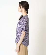 PYKJW03290 CHRISTIAN AUJARD(小さいサイズ)(メゾン ドゥ サンク) [ドライタッチ]棒タイデザインプリントカットソー ネイビー