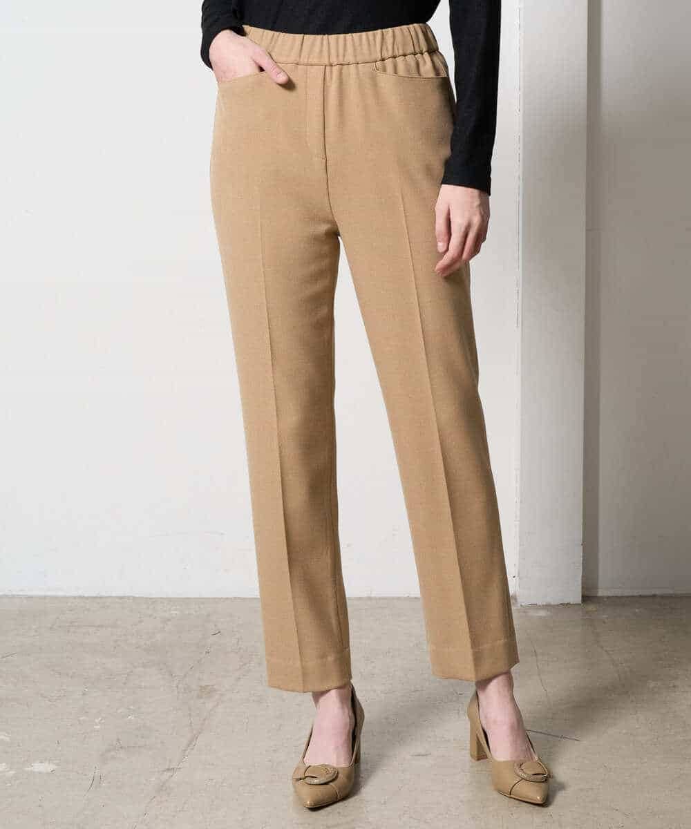 PYLAD38270 CHRISTIAN AUJARD(小さいサイズ)(メゾン ドゥ サンク) 裏起毛ステックパンツ ライトブラウン