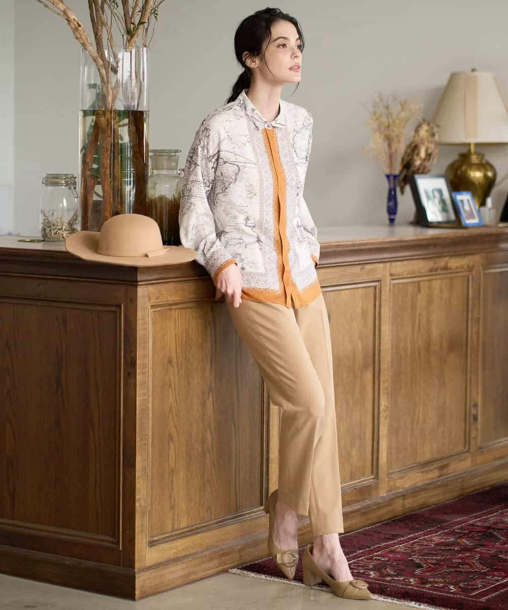 PYLAD38270 CHRISTIAN AUJARD(小さいサイズ)(メゾン ドゥ サンク) 裏起毛ステックパンツ ライトブラウン