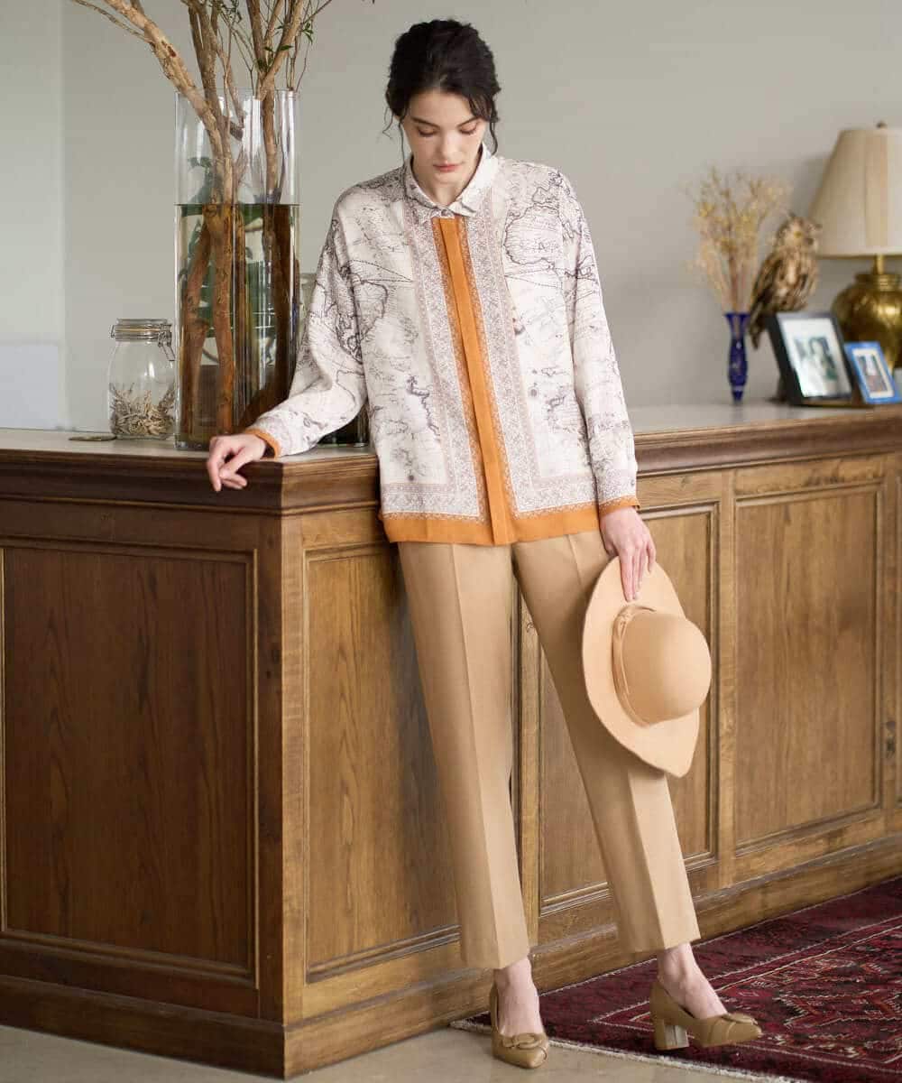 PYLAD38270 CHRISTIAN AUJARD(小さいサイズ)(メゾン ドゥ サンク) 裏起毛ステックパンツ ライトブラウン