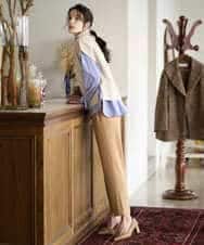 PYLAD38270 CHRISTIAN AUJARD(小さいサイズ)(メゾン ドゥ サンク) 裏起毛ステックパンツ ライトブラウン