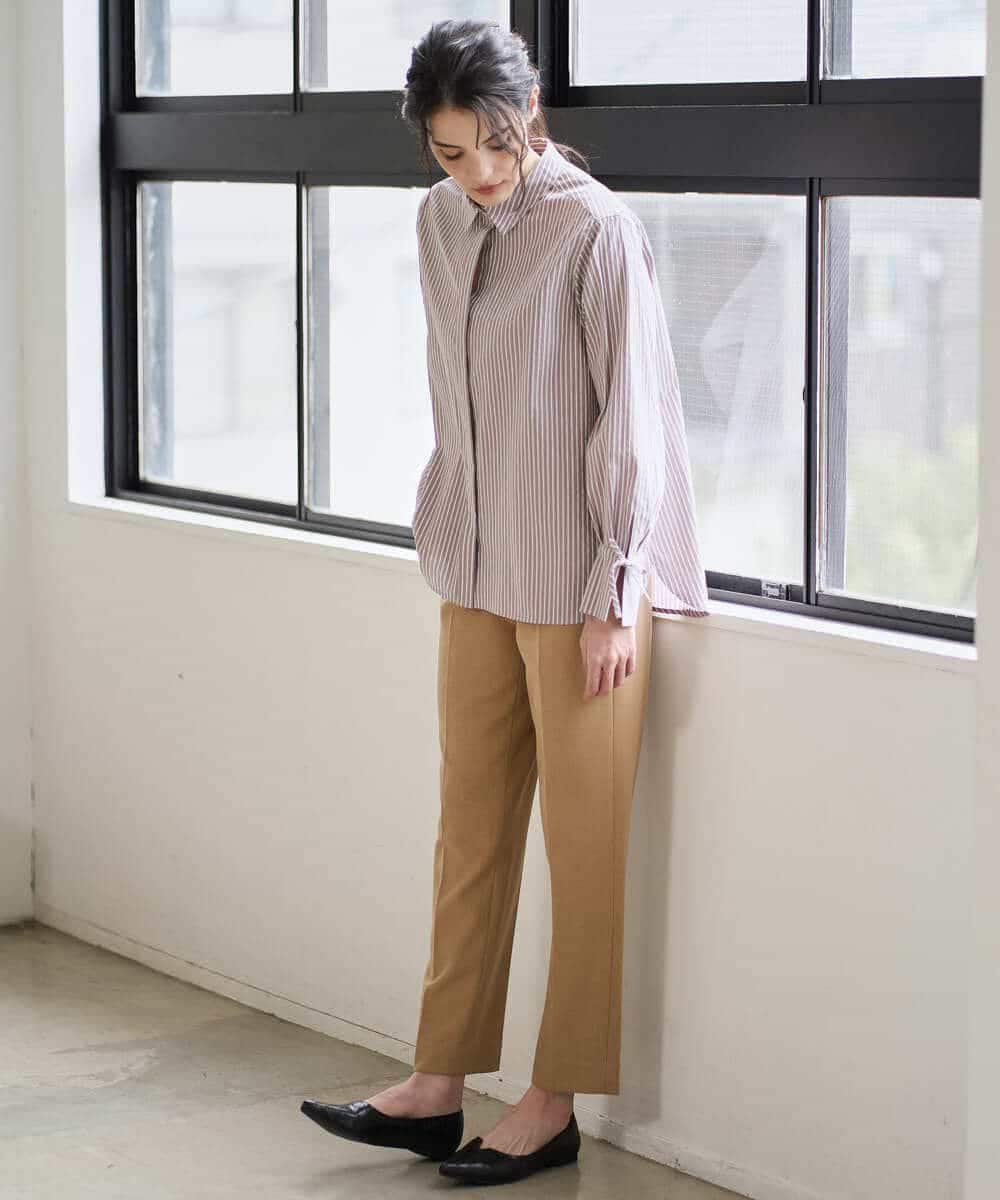 PYLAD38270 CHRISTIAN AUJARD(小さいサイズ)(メゾン ドゥ サンク) 裏起毛ステックパンツ ライトブラウン