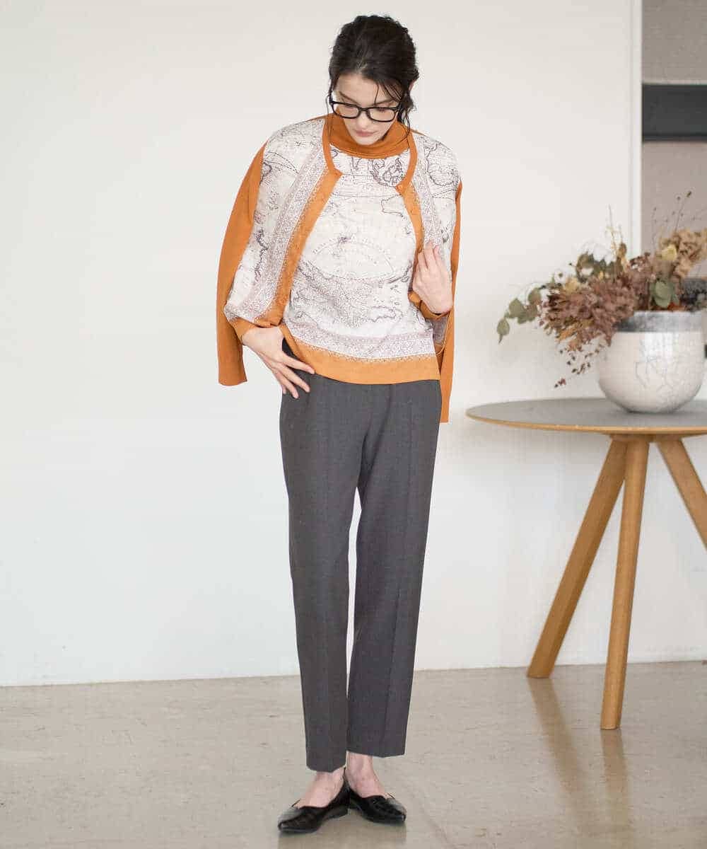 PYLAD38270 CHRISTIAN AUJARD(小さいサイズ)(メゾン ドゥ サンク) 裏起毛ステックパンツ ライトブラウン