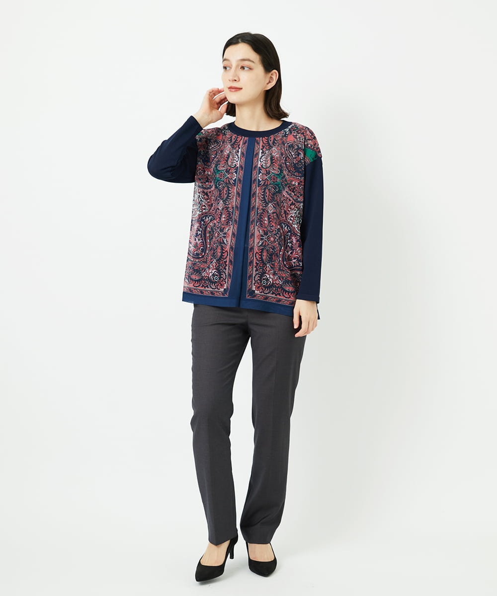 PYLAE08240 CHRISTIAN AUJARD(小さいサイズ)(メゾン ドゥ サンク) ベーシック美脚パンツ ベージュ