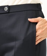 PYLAG37360 CHRISTIAN AUJARD(小さいサイズ)(メゾン ドゥ サンク) ストレッチウールセミワイドパンツ ネイビー