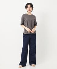PYLEA29330 CHRISTIAN AUJARD(小さいサイズ)(メゾン ドゥ サンク) シャイニーデニムパンツ ネイビー