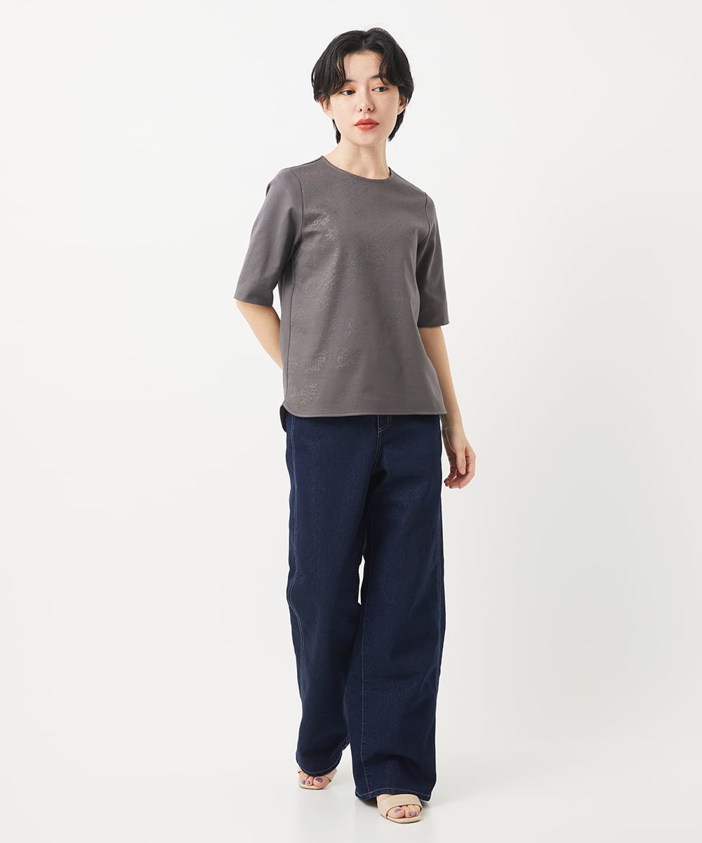 PYLEA29330 CHRISTIAN AUJARD(小さいサイズ)(メゾン ドゥ サンク) シャイニーデニムパンツ ネイビー