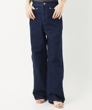PYLEA29330 CHRISTIAN AUJARD(小さいサイズ)(メゾン ドゥ サンク) シャイニーデニムパンツ ネイビー