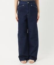 PYLEA29330 CHRISTIAN AUJARD(小さいサイズ)(メゾン ドゥ サンク) シャイニーデニムパンツ ネイビー