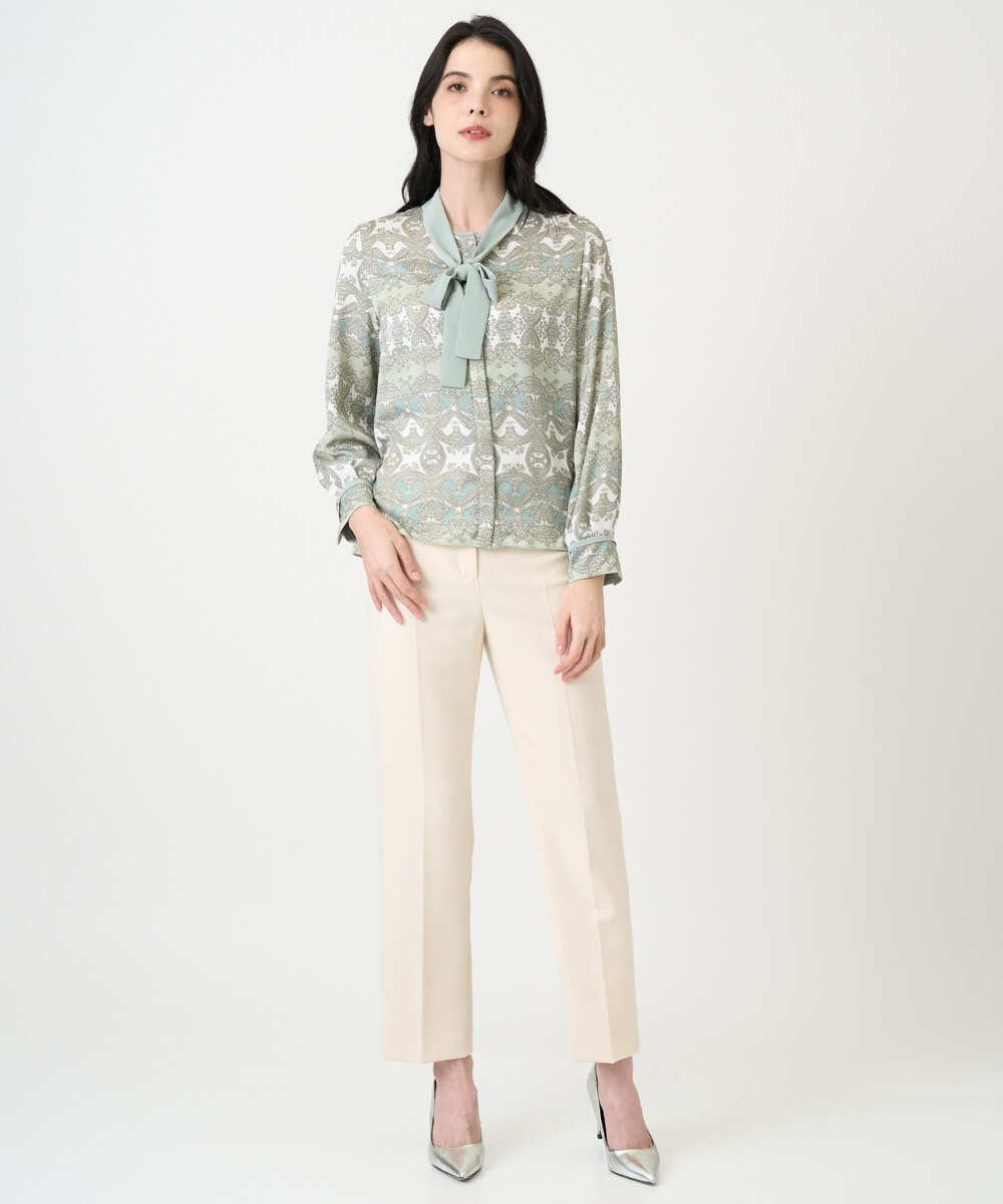 PYLEE06260 CHRISTIAN AUJARD(小さいサイズ)(メゾン ドゥ サンク) センタープレス美シルエットパンツ アイボリー