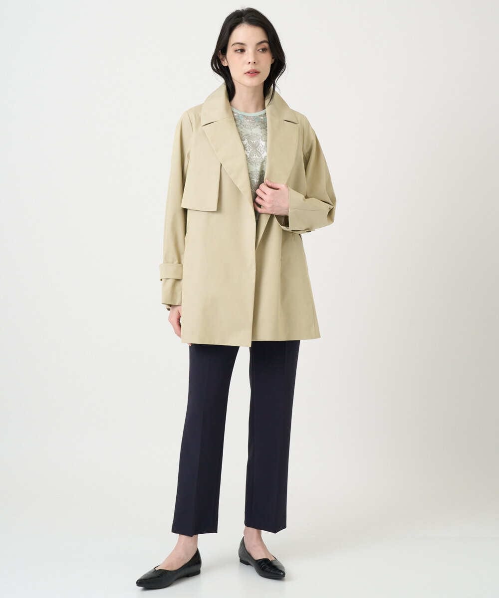 PYLEE06260 CHRISTIAN AUJARD(小さいサイズ)(メゾン ドゥ サンク) センタープレス美シルエットパンツ アイボリー