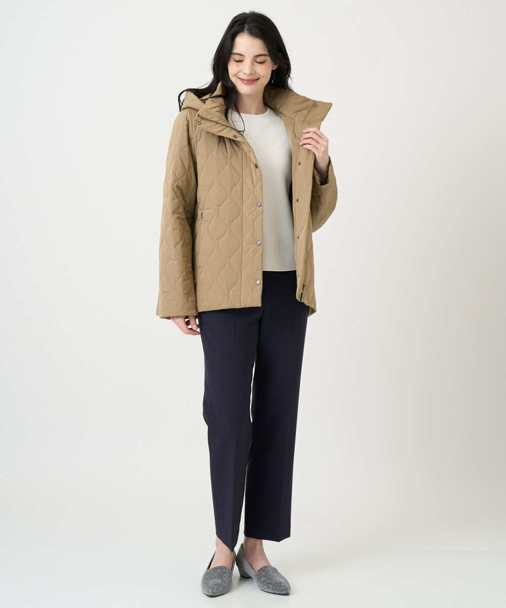 PYLEE06260 CHRISTIAN AUJARD(小さいサイズ)(メゾン ドゥ サンク) センタープレス美シルエットパンツ アイボリー