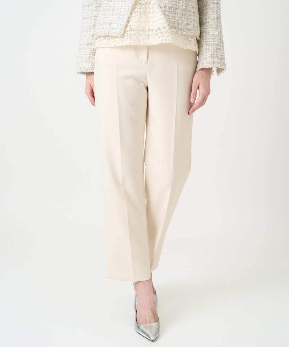 PYLEE06260 CHRISTIAN AUJARD(小さいサイズ)(メゾン ドゥ サンク) センタープレス美シルエットパンツ アイボリー