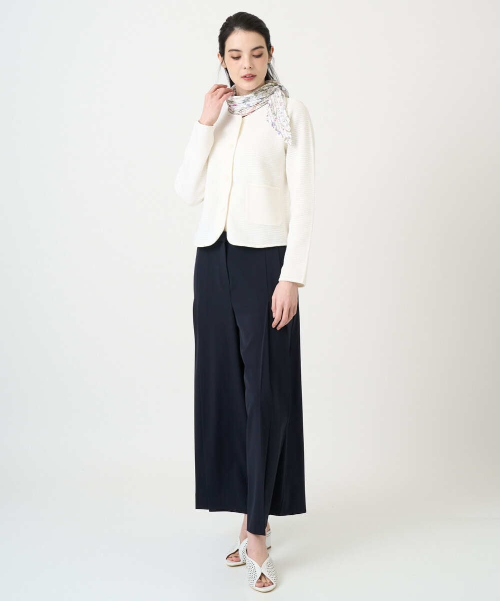 PYLEE15390 CHRISTIAN AUJARD(小さいサイズ)(メゾン ドゥ サンク) 2WAYストレッチワイドパンツ ネイビー