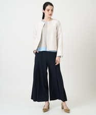 PYLEE15390 CHRISTIAN AUJARD(小さいサイズ)(メゾン ドゥ サンク) 2WAYストレッチワイドパンツ ネイビー