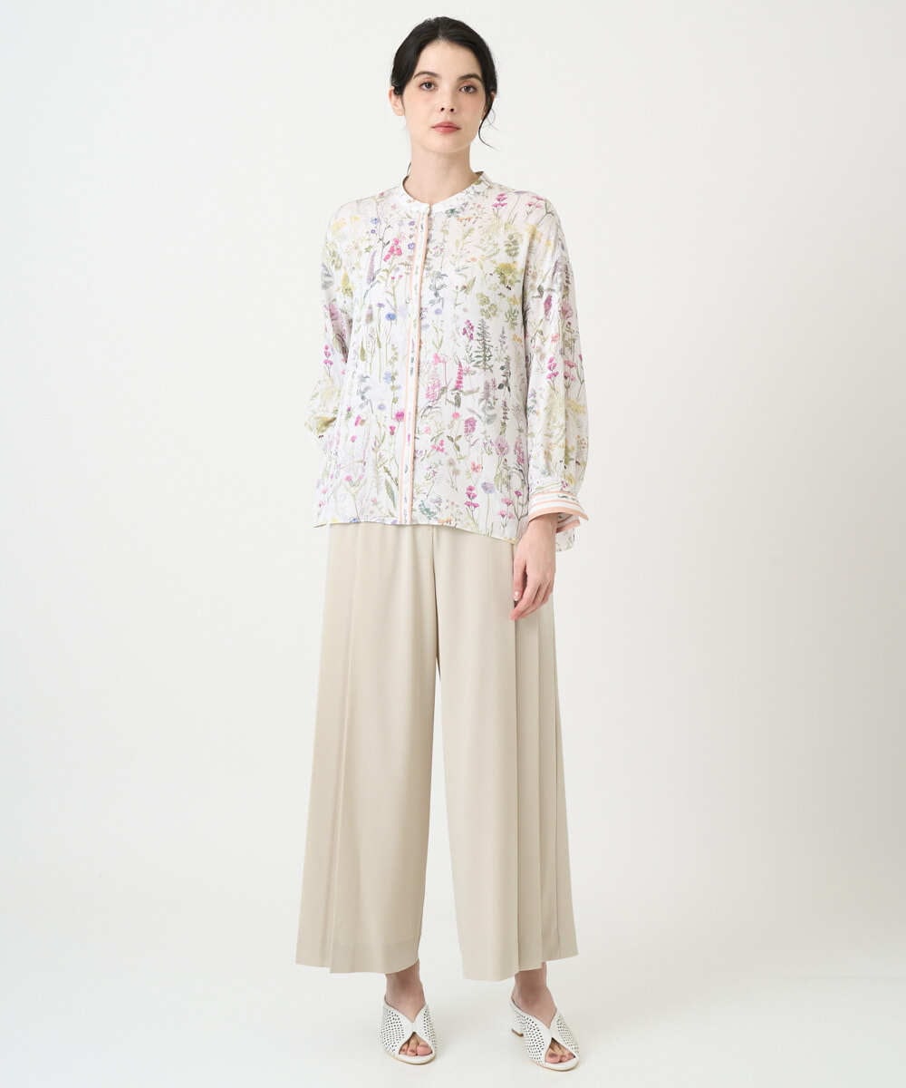 PYLEE15390 CHRISTIAN AUJARD(小さいサイズ)(メゾン ドゥ サンク) 2WAYストレッチワイドパンツ ネイビー