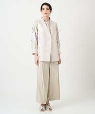 PYLEE15390 CHRISTIAN AUJARD(小さいサイズ)(メゾン ドゥ サンク) 2WAYストレッチワイドパンツ ネイビー