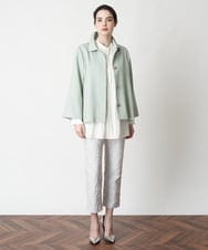 PYLES65390 CHRISTIAN AUJARD(小さいサイズ)(メゾン ドゥ サンク) フクレジャカードスティックパンツ ライトグレー