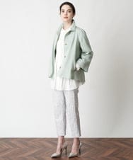 PYLES65390 CHRISTIAN AUJARD(小さいサイズ)(メゾン ドゥ サンク) フクレジャカードスティックパンツ ライトグレー