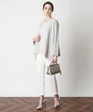 PYLES65390 CHRISTIAN AUJARD(小さいサイズ)(メゾン ドゥ サンク) フクレジャカードスティックパンツ ライトグレー