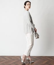 PYLES65390 CHRISTIAN AUJARD(小さいサイズ)(メゾン ドゥ サンク) フクレジャカードスティックパンツ ライトグレー