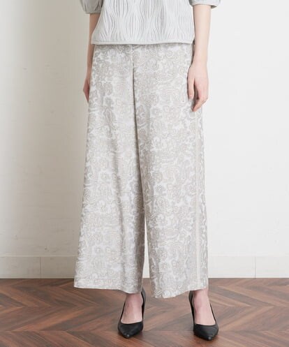 PYLES82360  【セットアップ対応】オパールペイズリープリントセミワイドパンツ