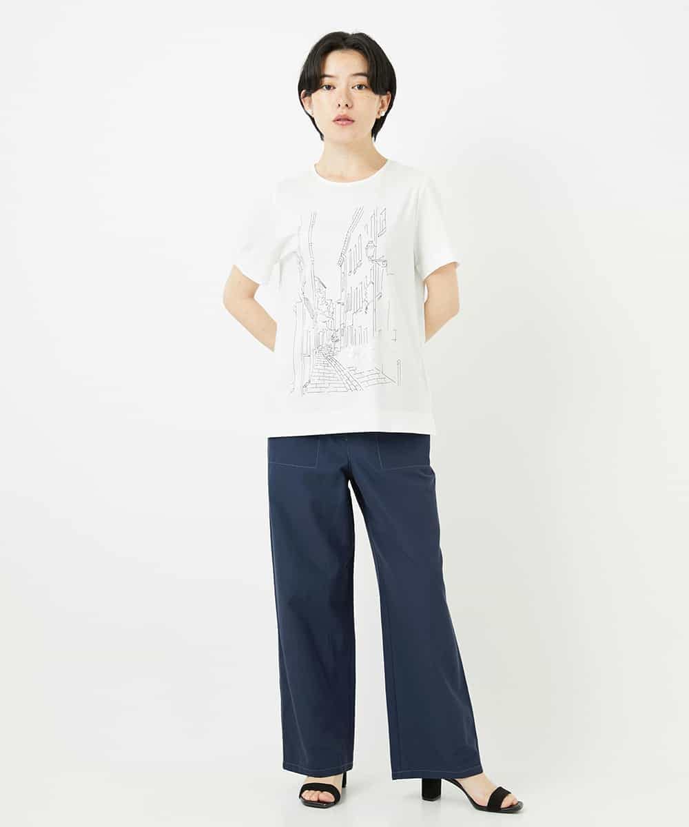 PYLGA45300 CHRISTIAN AUJARD(小さいサイズ)(メゾン ドゥ サンク) 【セットアップ対応】ストレートパンツ ネイビー