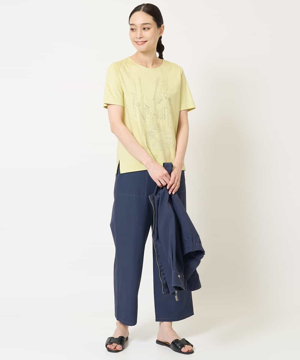 PYLGA45300 CHRISTIAN AUJARD(小さいサイズ)(メゾン ドゥ サンク) 【セットアップ対応】ストレートパンツ ネイビー
